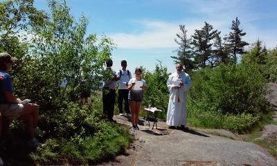 Religious service on the Summit